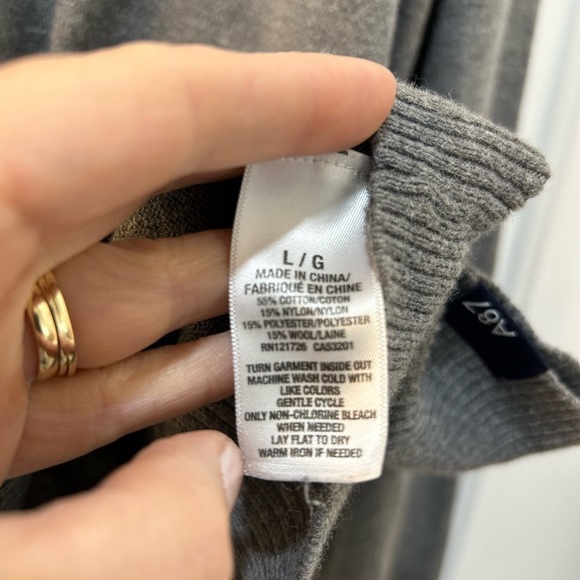 Aeropostale Wool Infused Gray Casual Sweater Crew Neck Pullover Preppy Men's Lg - Picture 7 of 8